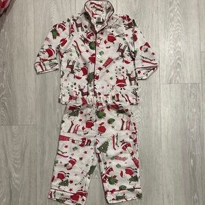 Pottery Barn Festive Holiday Kids Pajamas - Size 2T
